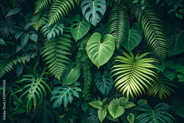 Obraz Green leaves background