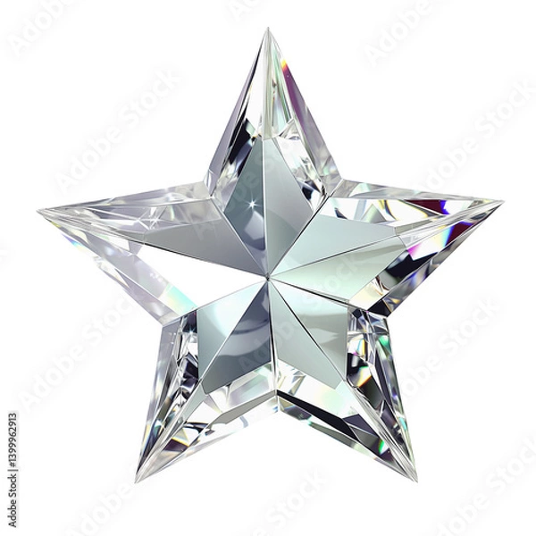 Obraz Diamond star isolated on a transparent background