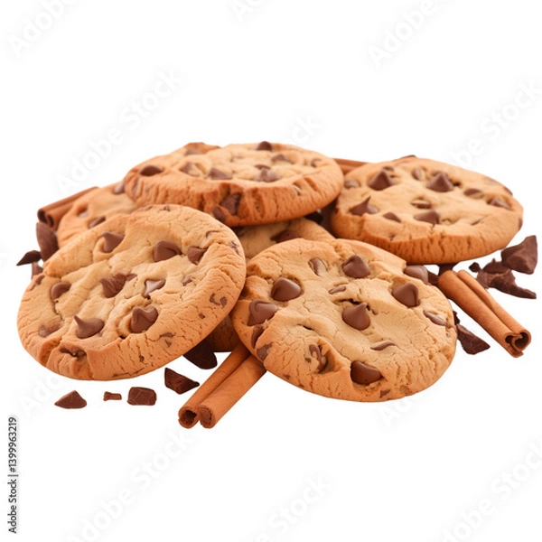 Fototapeta Cookies isolated on a transparent background