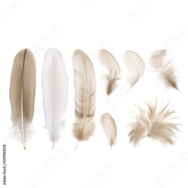 Obraz Feathers isolated on a transparent background