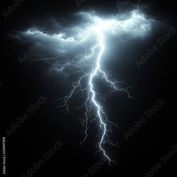 Obraz Dramatic lightning strike