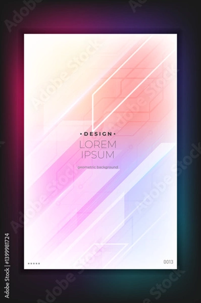 Fototapeta Abstract geometric composition forms modern background with decorative triangles and patterns backdrop vector illustration set