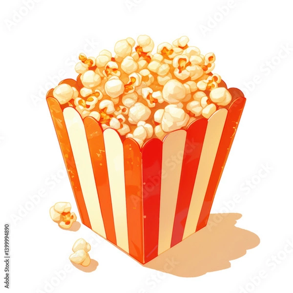 Obraz Popcorn delight at movie night home theater snack cozy environment