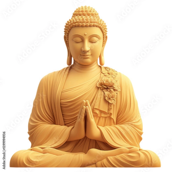 Fototapeta Serene buddha statue tranquil setting artistic sculpture peaceful atmosphere