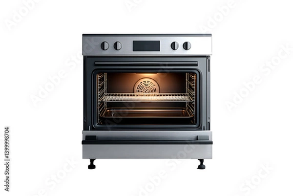 Obraz  freestanding electric oven on a white background, front view

