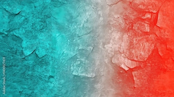 Fototapeta Stunning Abstract Textured Background with Turquoise and Red Color Gradients Evoking Modern Art Vibes