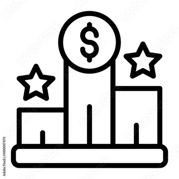 Obraz Competition Vector Line Icon Design