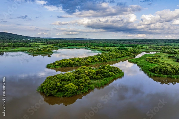 Obraz Jingyuetan Wetland Park, Changchun, China