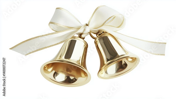 Obraz christmas bells on white background