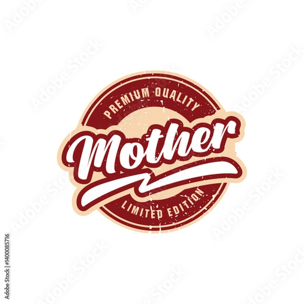 Fototapeta mother logo design with geometry