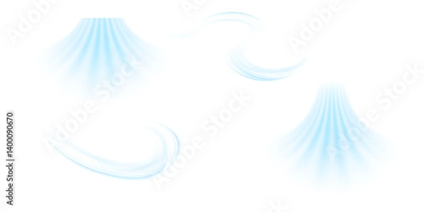 Fototapeta Air, wind effect isolated transparent background. Airflow overlay: fresh air for cleaning, cooling or changing the air. Wind Wave Effect. 3D vector illustration.