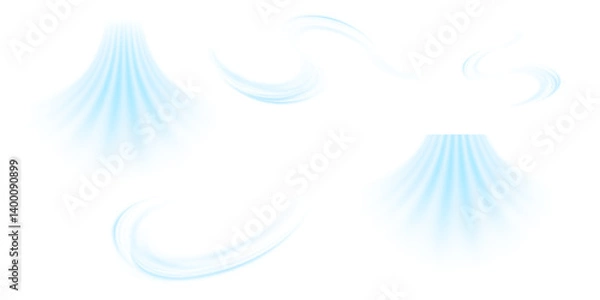 Obraz Air, wind effect isolated transparent background. Airflow overlay: fresh air for cleaning, cooling or changing the air. Wind Wave Effect. 3D vector illustration.