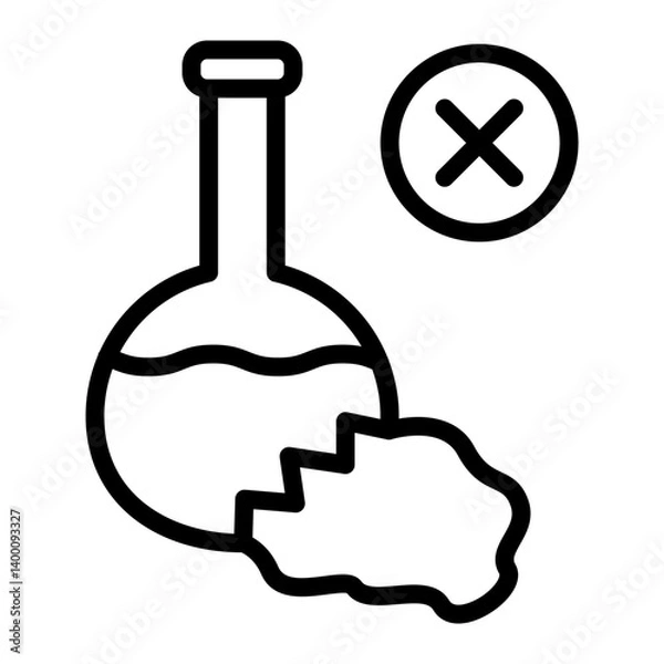 Obraz Failed Experiment Vector Line Icon Design