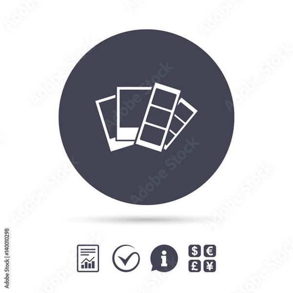 Fototapeta Photo frame template icon. Strips.