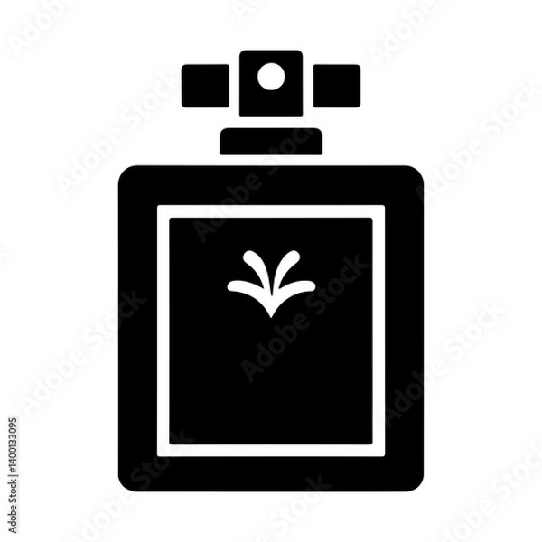 Fototapeta Fragrance-Inspired Simple Pictogram Vector Of A Perfume Bottle, Designed With Clean Lines And Modern Charm
