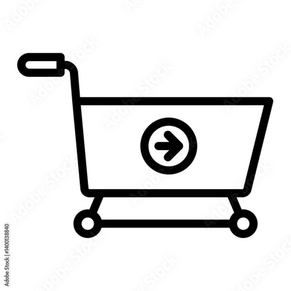 Obraz Checkout Process Vector Line Icon Design