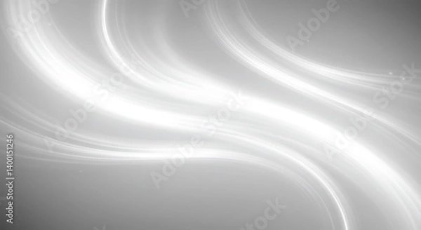 Fototapeta Silver Streams of Light AI Generated
