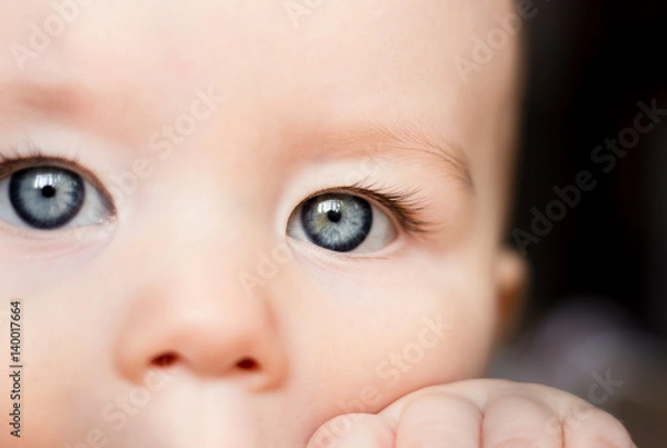Obraz Beautiful baby's blue eyes