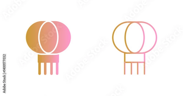 Fototapeta Red Lantern Icon Design