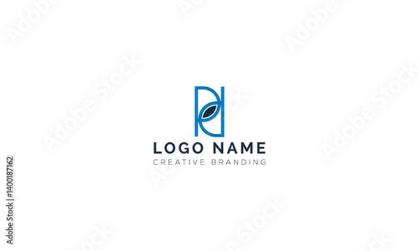 Fototapeta Minimalist DP Logo for Branding and Identity.