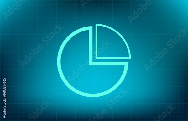 Fototapeta Vector icon on blue background with gradient