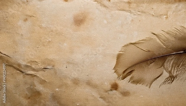 Obraz Abstract Texture: Close-up shot of a beige, textured surface with organic shapes, evoking a sense of depth, pattern and subtle movement. 