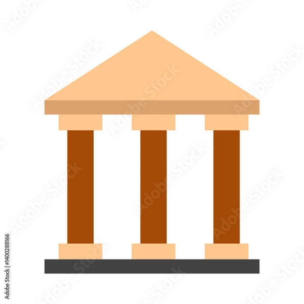 Fototapeta Pantheon flat icon