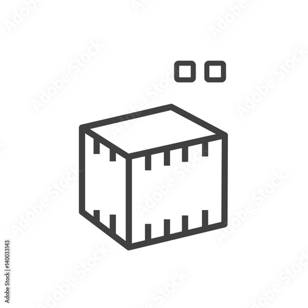 Fototapeta square 3D print icon