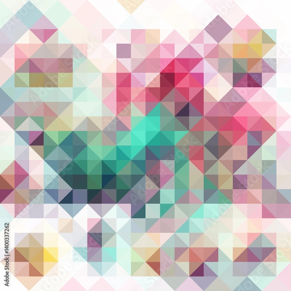 Obraz Colorful polygonal abstract background. Low poly effect. Polygon backdrop.