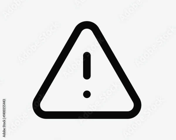 Fototapeta Safety Triangle Warning Symbol Warn Problem Error Hazard Sign Icon Exclamation Point Issue Risk Outline Line Vector Careful Advice Accident Danger Dangerous