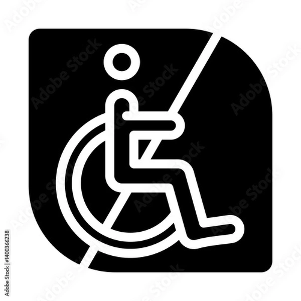 Fototapeta Vector Design Disabled Sign Icon Style