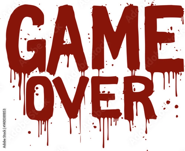 Fototapeta Design of original game over message