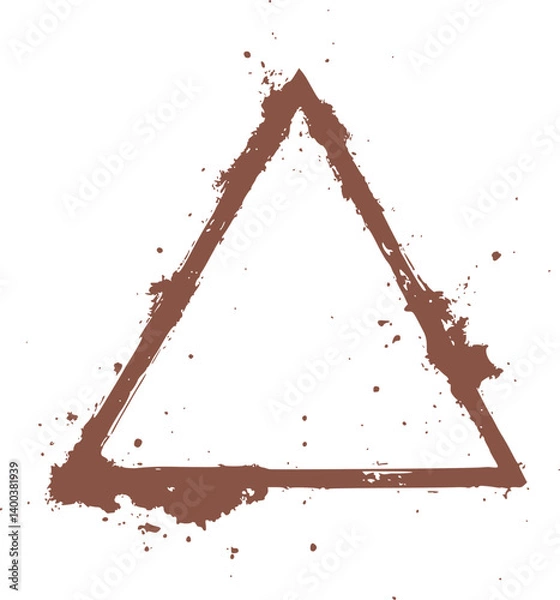 Fototapeta Design of triangle ink splash figure