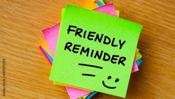 Obraz Friendly reminder stickers.