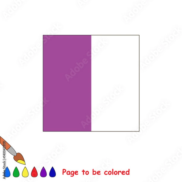 Obraz Kid game to be colored by example half.