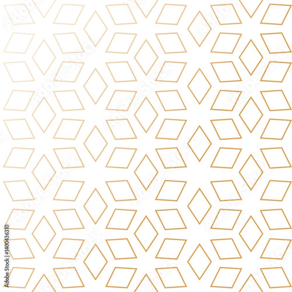 Fototapeta Diamond shape golden pattern vector background