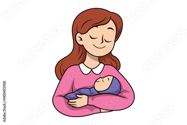 Fototapeta Cartoon Mothers Day Illustration