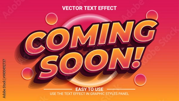 Obraz 3d coming soon editable text effect