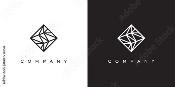 Obraz Diamond S logo Logo Design Jewelry Logo With Diamond Icon Vector Template