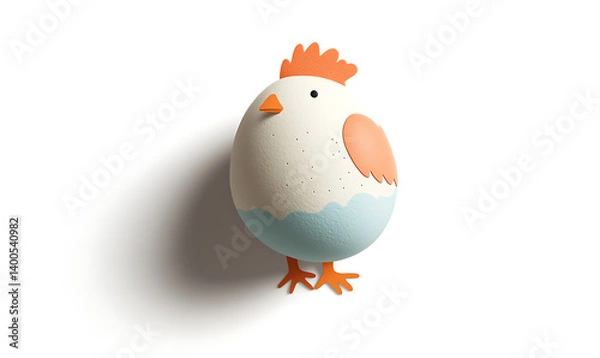 Fototapeta Creative conceptual illustrations of eggs, chickens
