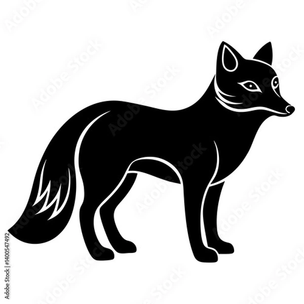 Obraz arctic fox vector icon white background