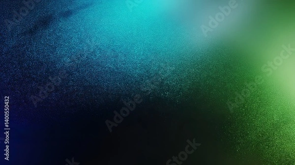 Obraz Dark blue and green gradient background with grainy texture, showing minimalistic, beautiful, elegant, subtle and glowing light effects in high resolution.