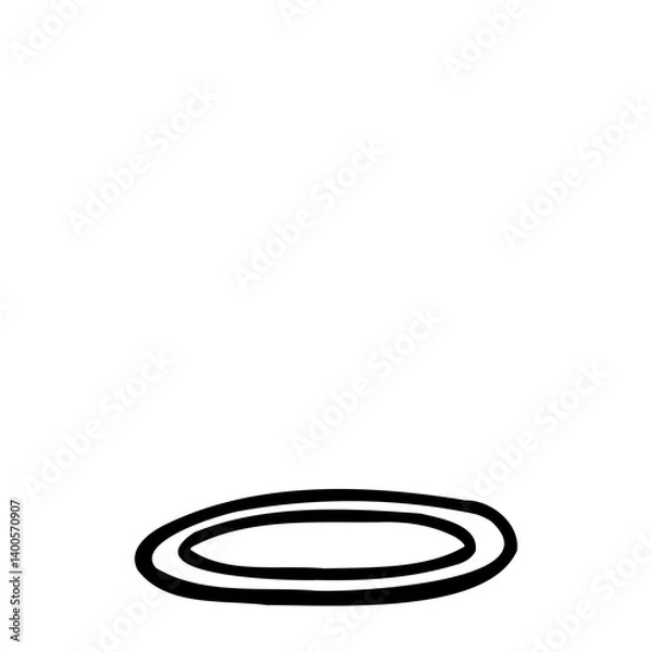 Fototapeta Stroke underscore horizontal bar symbol in outline hand drawn style. Vector illustration isolated on white background. For typography, font, shop, logo, alphabet, sales, signboard, education.