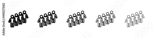 Obraz Queue icon Symbol mark in Outline style