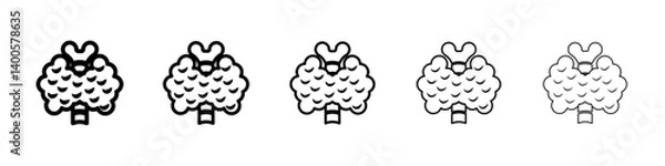 Fototapeta THYROID GLAND ICON Symbol mark in Outline style