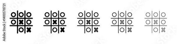 Fototapeta Tic tac toe icon Symbol mark in Outline style