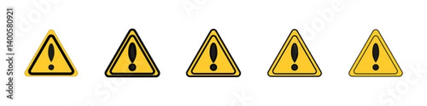 Fototapeta Warning attention sign Symbol mark in Outline style