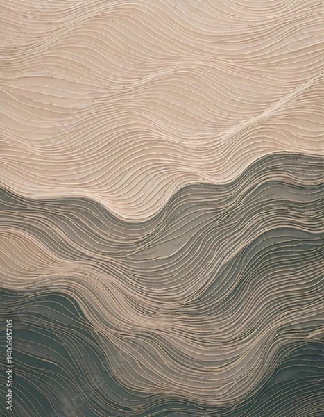 Fototapeta wavy calm shape pattern background, pastel colours