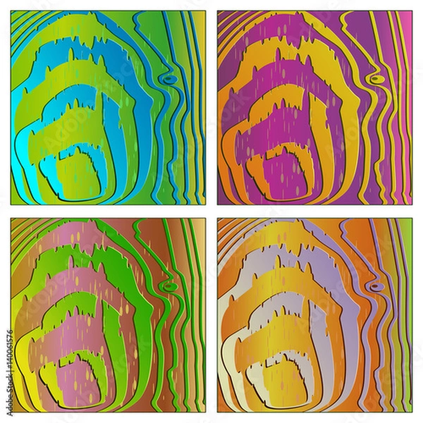 Obraz colored wood texture