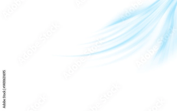 Fototapeta Blue wind PNG illustrating airflow or breeze. Shows air conditioner direction. Isolated transparent swirl or twirl effect in PNG format.